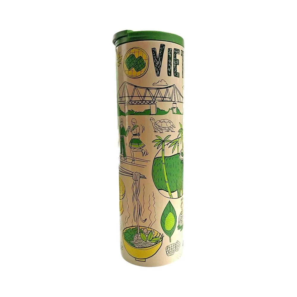 Starbucks Vietnam 16oz Been There Series Metal Travel Tumbler Coffee Collectible